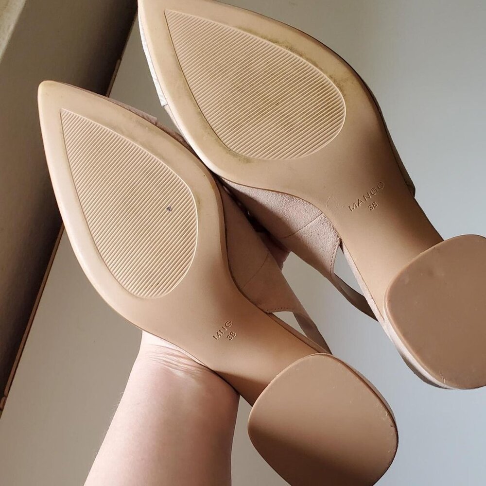 Mango Classic Slingback Pumps in Neutral/Beige colors - Picture 6 of 7